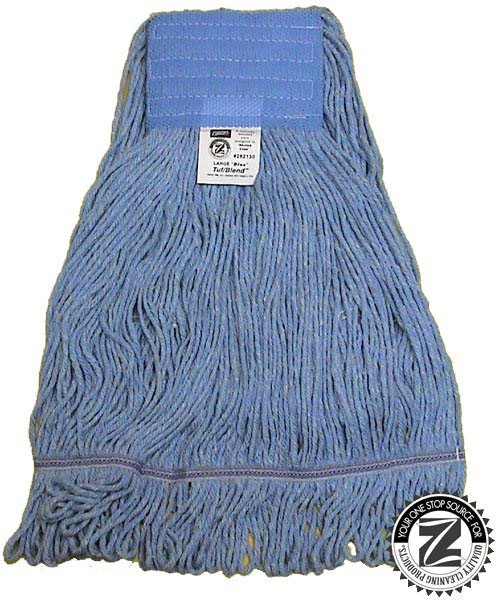 (image for) Medium Blue Tuf Blend Looped Finish Mop Head, Case of 12